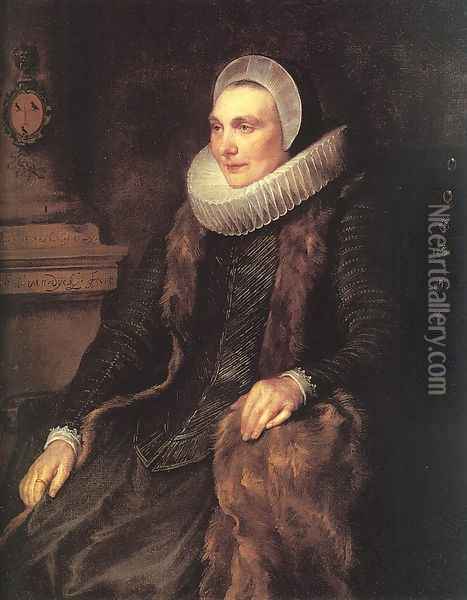 Maria Bosschaerts, Wife of Adriaen Stevens 1629 Oil Painting - Sir Anthony Van Dyck