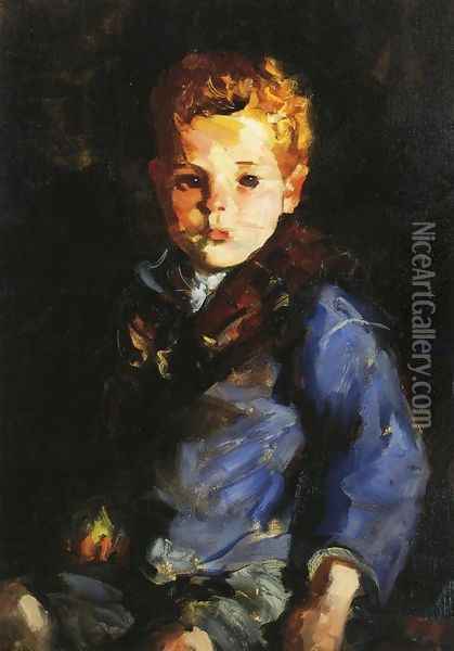 The Irish Boy In Blue Denim Anthony Lavelle Oil Painting - Robert Henri