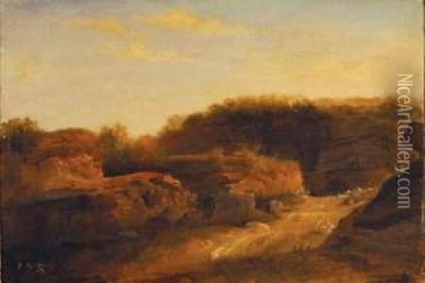 Riviere De L'allondon Oil Painting - Charles Louis Guigon