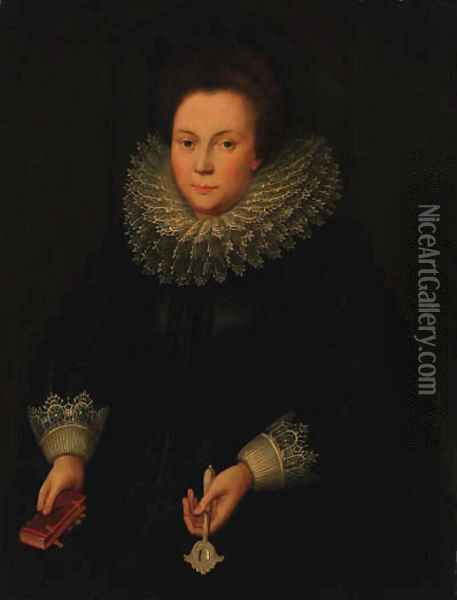 Portrait of a lady Oil Painting - Jacob Willemsz. Delff
