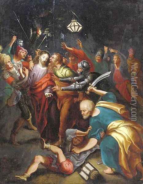 The Betrayal of Christ Oil Painting - Frans II Francken