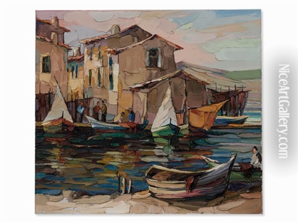 St. Tropez Oil Painting - Robert Balcke