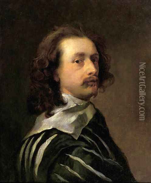 Portrait of the artist, bust length in profile to the right Oil Painting - Sir Anthony Van Dyck