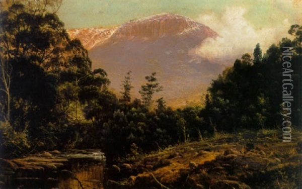 Mount Wellington, Hobart Oil Painting - James Haughton Forrest