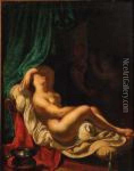 The Rape Of Lucretia Oil Painting - Frans van Mieris