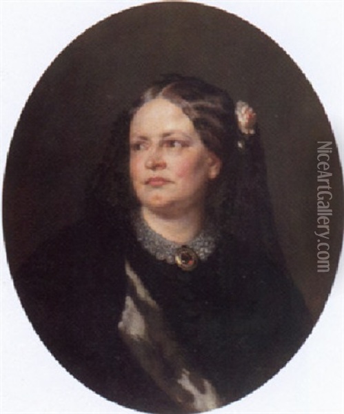 Frau Von Krazeisen Oil Painting - Carl Adolf Gugel