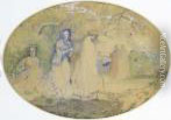 The Meeting Oil Painting - Charles Edward Conder