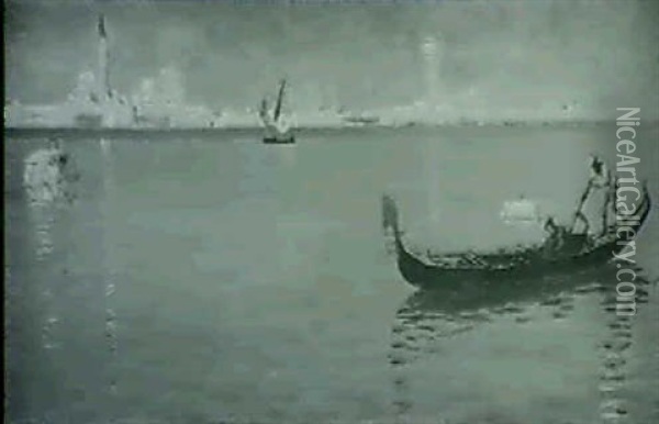 Blick Auf Venedig Von Guidecca Aus Oil Painting - George Sherwood Hunter