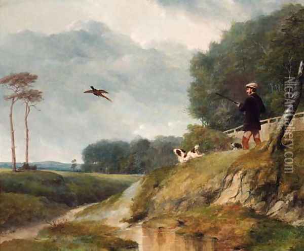 The Pheasant Shoot Oil Painting - Abraham and Webster, Thomas Cooper