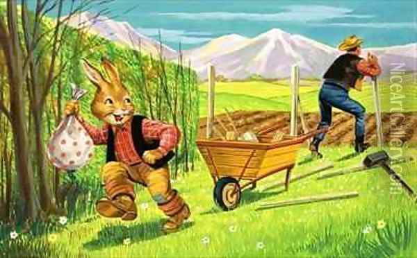 Bear Rabbit 8 Oil Painting - Henry Charles Fox