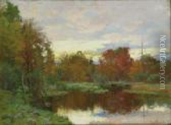 Autumn Landscape Oil Painting - John Joseph Enneking