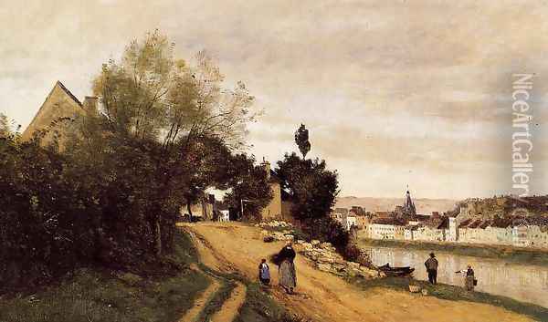 Chateau Thierry Oil Painting - Jean-Baptiste-Camille Corot