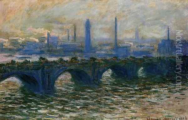 Waterloo Bridge, Misty Morning Oil Painting - Claude Oscar Monet
