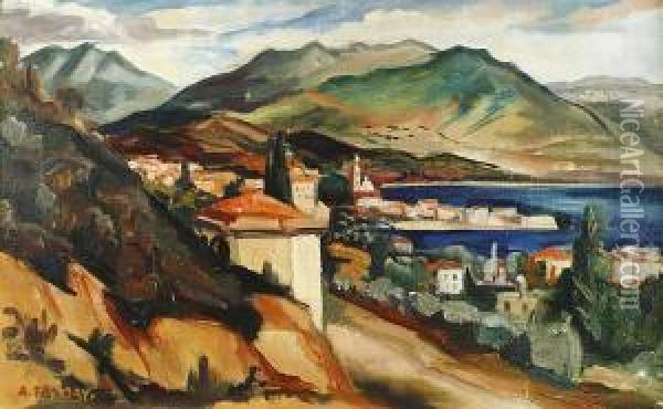 Vue D'ajaccio Oil Painting - Andre Favory