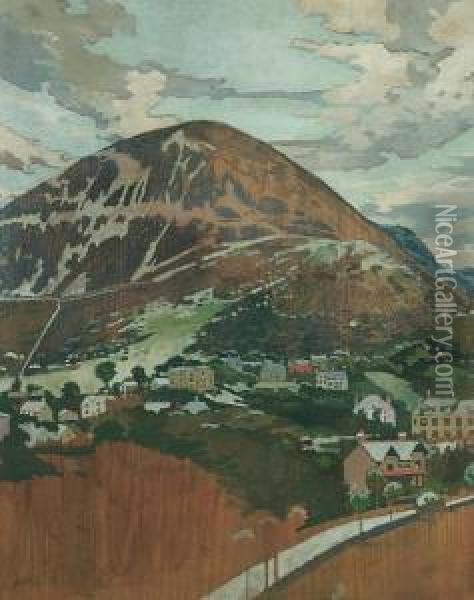 Moel Lys, Penmaenmawr, Caernarvonshire Oil Painting - George Sheringham