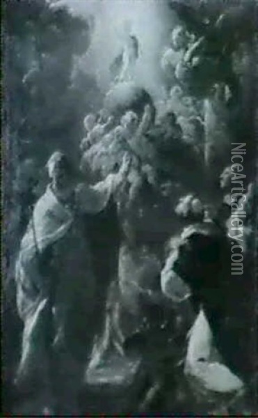 Christusknabe Auf Einer Weltkugel Oil Painting - Franz Joseph Spiegler