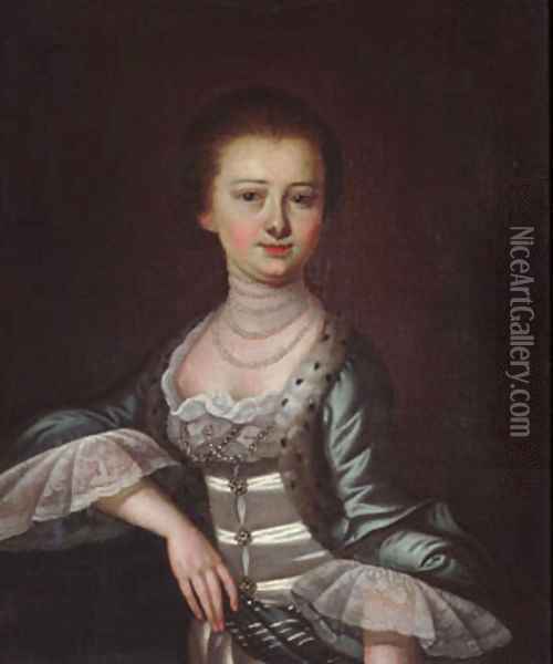 Mrs John Dart 1772 Oil Painting - Jeremiah Theus