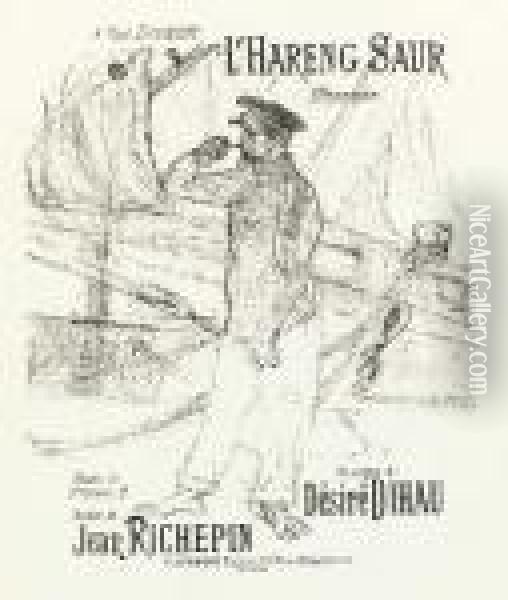 L'hareng Saur, From Melodies De Desire Dihau Oil Painting - Henri De Toulouse-Lautrec