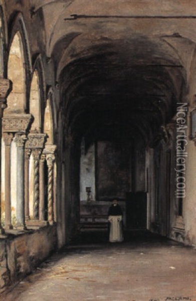 Klostergang I Palermo Oil Painting - Martinus Rirbye