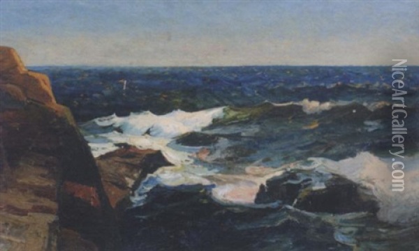 Hollows And Heights Of The Sea Oil Painting - Frank Knox Morton Rehn