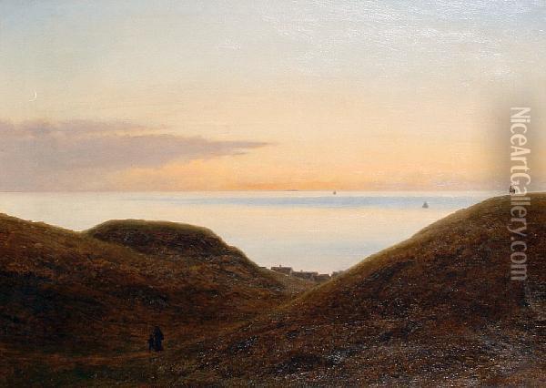 Evening Light Oil Painting - Anton Laurids J. Dorph
