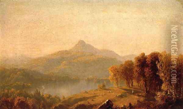 A Sketch of Mount Chocorua Oil Painting - Sanford Robinson Gifford