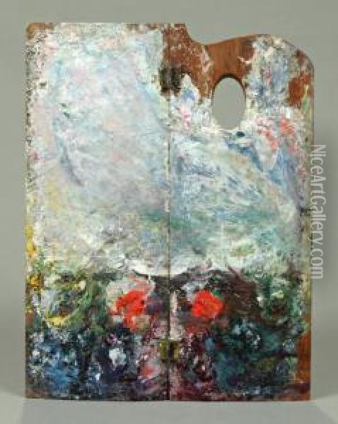 Palette Aux Deux Taches Rouges Oil Painting - Claude Oscar Monet