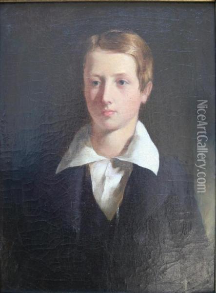 Geddes, Ara Portraits Of Two Boys Oil Painting - Andrew Geddes