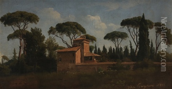 Villa Borghese Oil Painting - Gustaf Wilhelm Palm