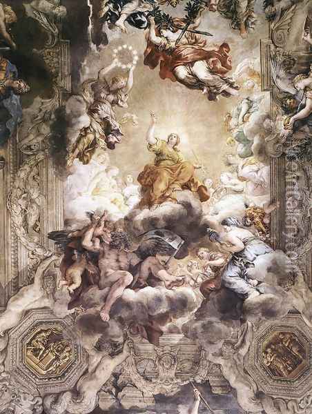 The Triumph of Divine Providence (detail) 1633-39 Oil Painting - Pietro Da Cortona (Barrettini)