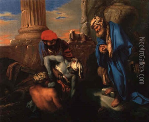 Tobit Begrabt Die Toten Oil Painting - Francesco Castiglione