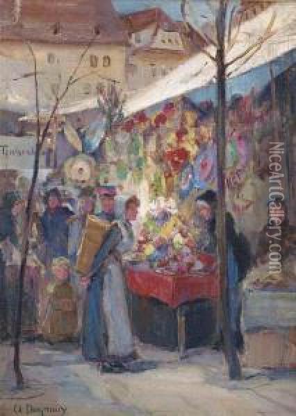 Market Day Oil Painting - Albert Marie Adolphe Dagnaux