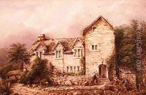 Sir Francis Drakes Home, near Tavistock, Devon Oil Painting - John Palmer