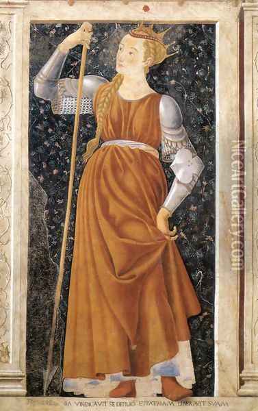 Famous Persons Queen Tomyris 1450 Oil Painting - Andrea Del Castagno