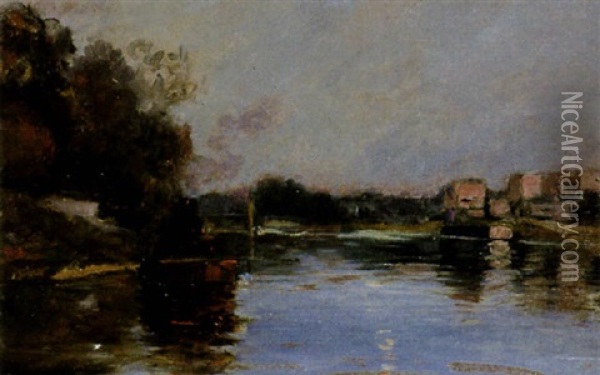 Bord De Seine Oil Painting - Paul Madeline