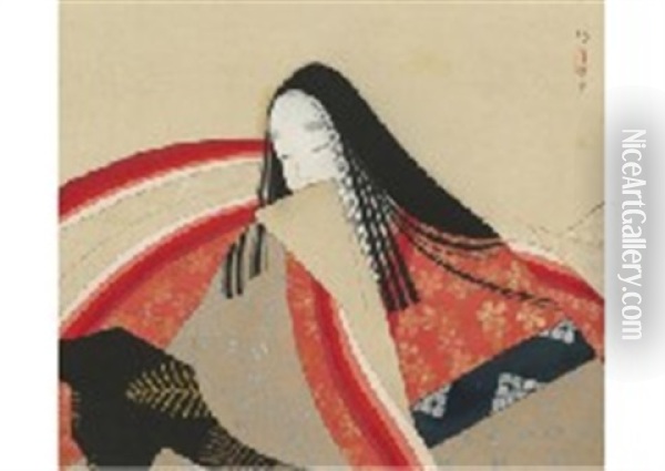 Ononokomachi Oil Painting - Tsunetomi Kitano