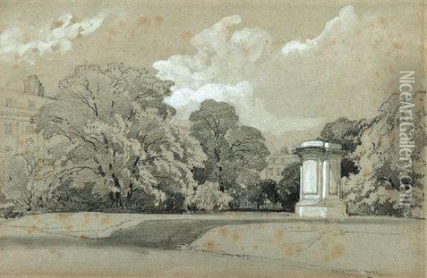 Grosvenor Square Oil Painting - James Duffield Harding