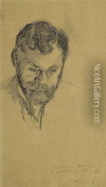 Etude Pour Le Portrait Du Dr Oil Painting - Jean-Edouard Vuillard