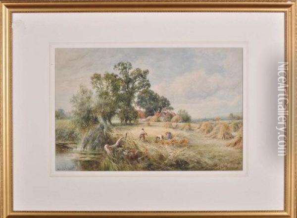 View Near Dorking, Surrey Oil Painting - Henry John Kinniard