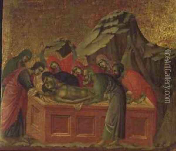 Maesta The Burial of Christ Oil Painting - Buoninsegna Duccio di
