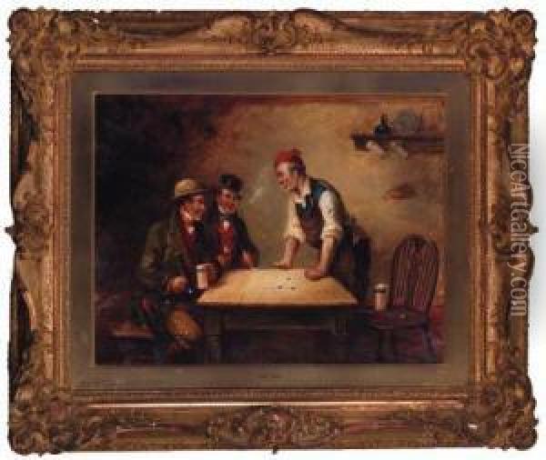 A Game Of Shove Penny Oil Painting - George Fox