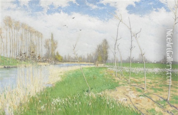 Aprilvar Vid Loing Oil Painting - Karl Nordstroem