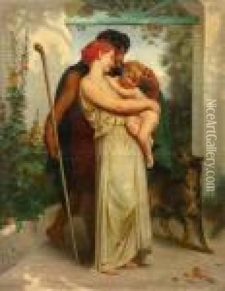 Family Oil Painting - William-Adolphe Bouguereau
