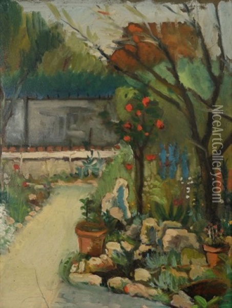 Jardin Oil Painting - Adolphe Aizik Feder