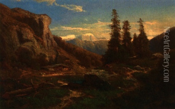 Landschaft Aus Oberbayern Oil Painting - Dedo Carmiencke