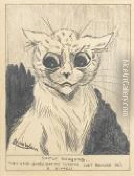 Simply Sickening Oil Painting - Louis William Wain