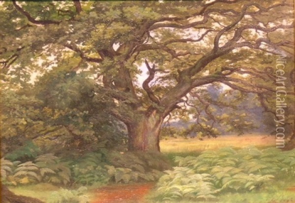 In The Grove Oil Painting - William Trost Richards