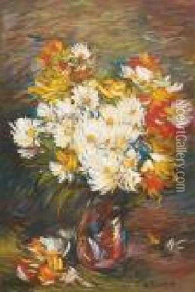 Bouquet De Fleurs Oil Painting - Nicolas Tarkhoff