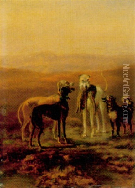 Jagdhunde Mit Beute Oil Painting - Guillaume Anne Van Der Brugghen