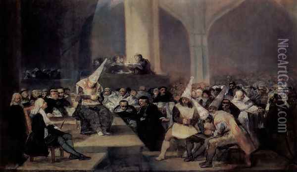 Inquisition Scene Oil Painting - Francisco De Goya y Lucientes